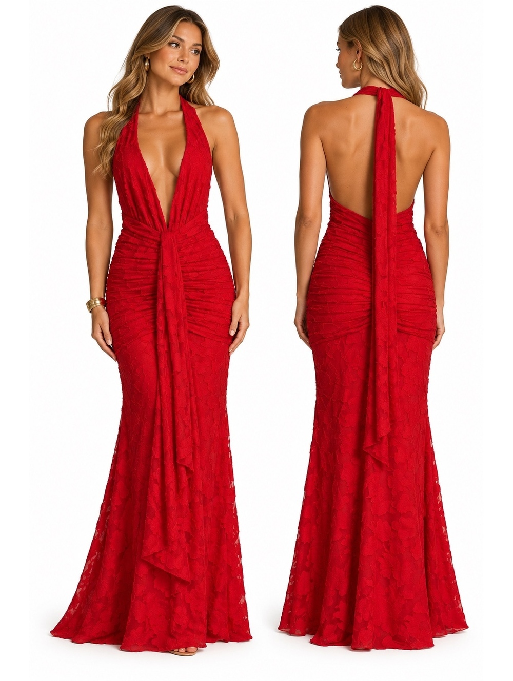 NWT Babyboo Guinevere maxi dress red XS